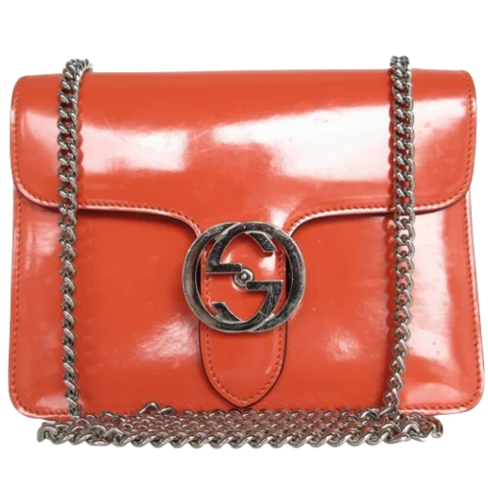 Gucci Vintage Pre-owned Leather gucci-bags Orange Dames