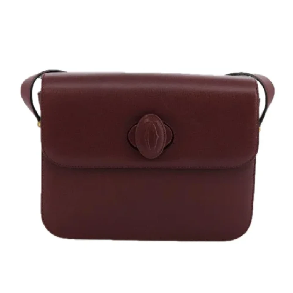 Cartier Vintage Pre-owned Leather shoulder-bags Red Dames