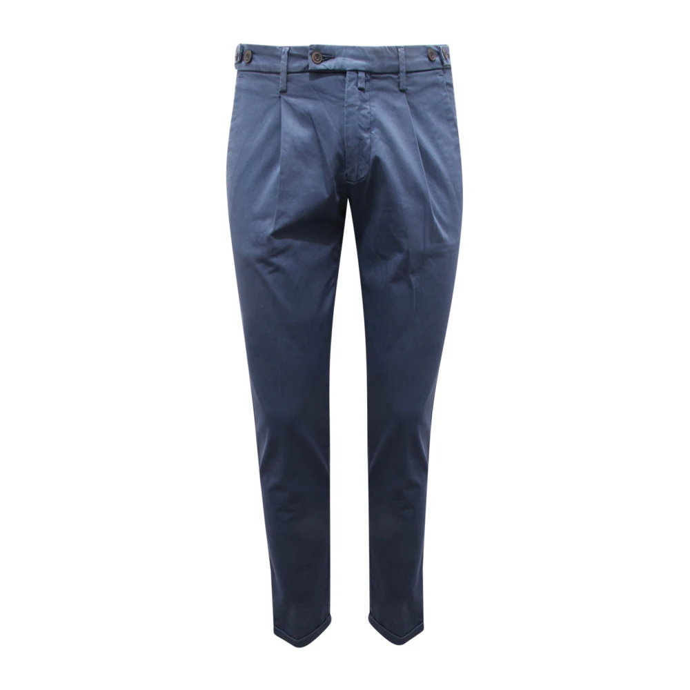 Michael Coal Men's Blue/Coal Slim Fit Trousers Made In Italy