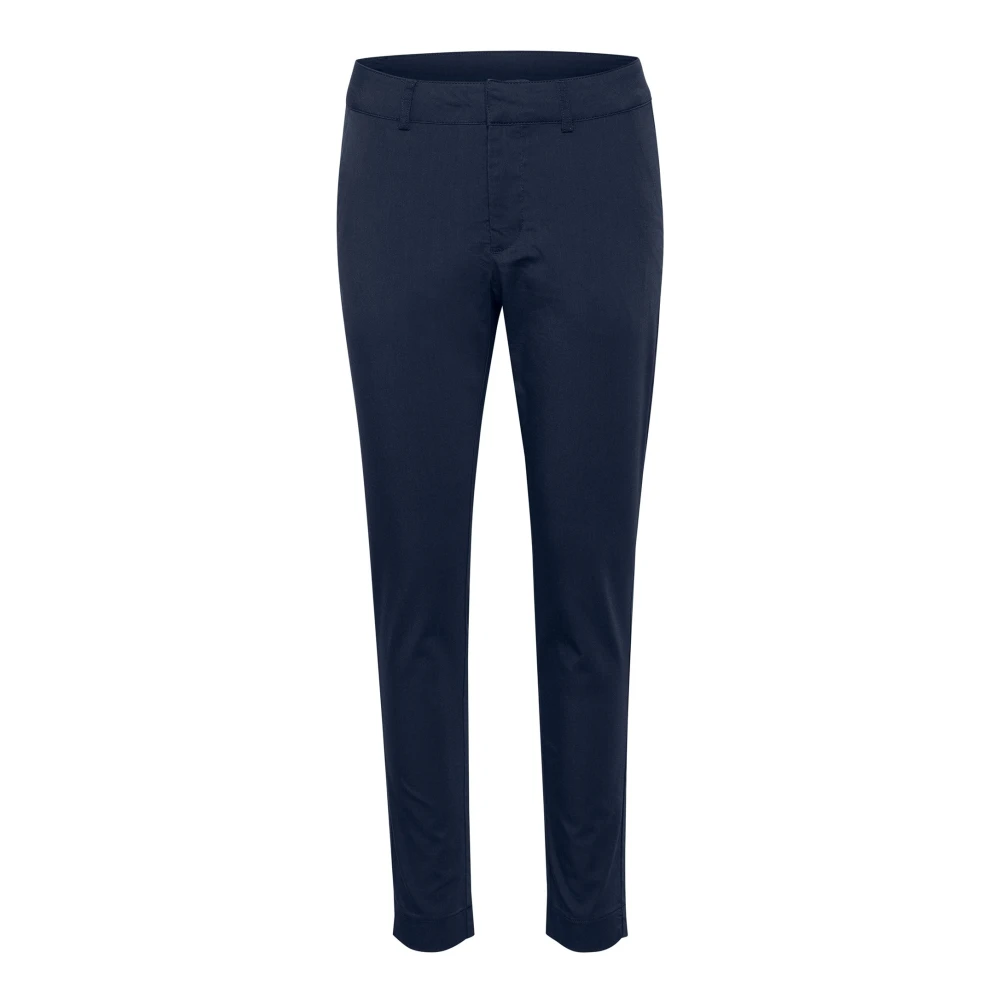 Kaffe Women's Blue Slim-Fit Trousers, 2XL, Midnight Marine Chino Trousers