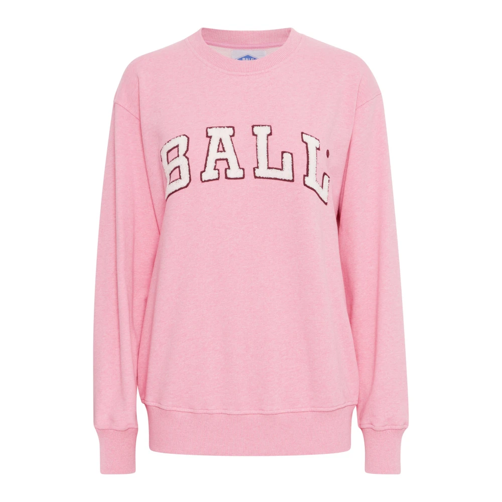 Ball Sporty Deco Sweatshirt Azalea Pink Melange Pink Dames