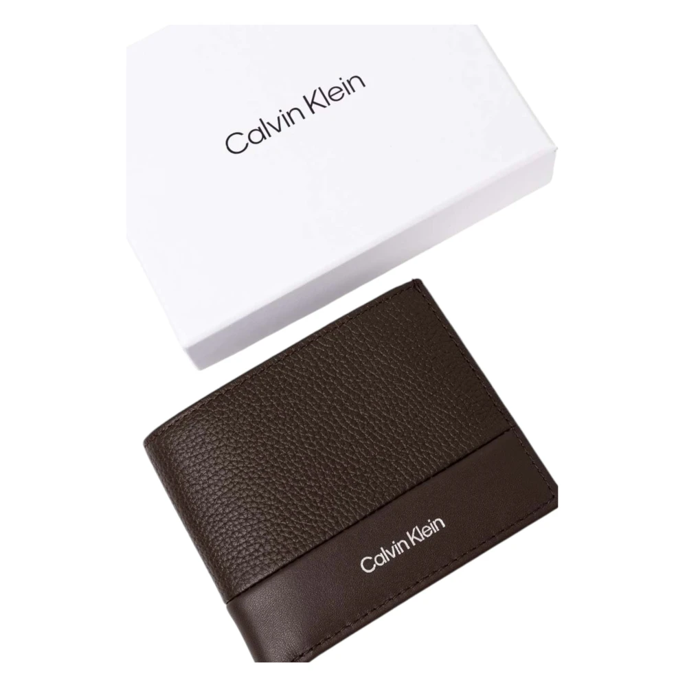 Calvin Klein Heren Portemonnee Herfst Winter Collectie Leer Brown Heren