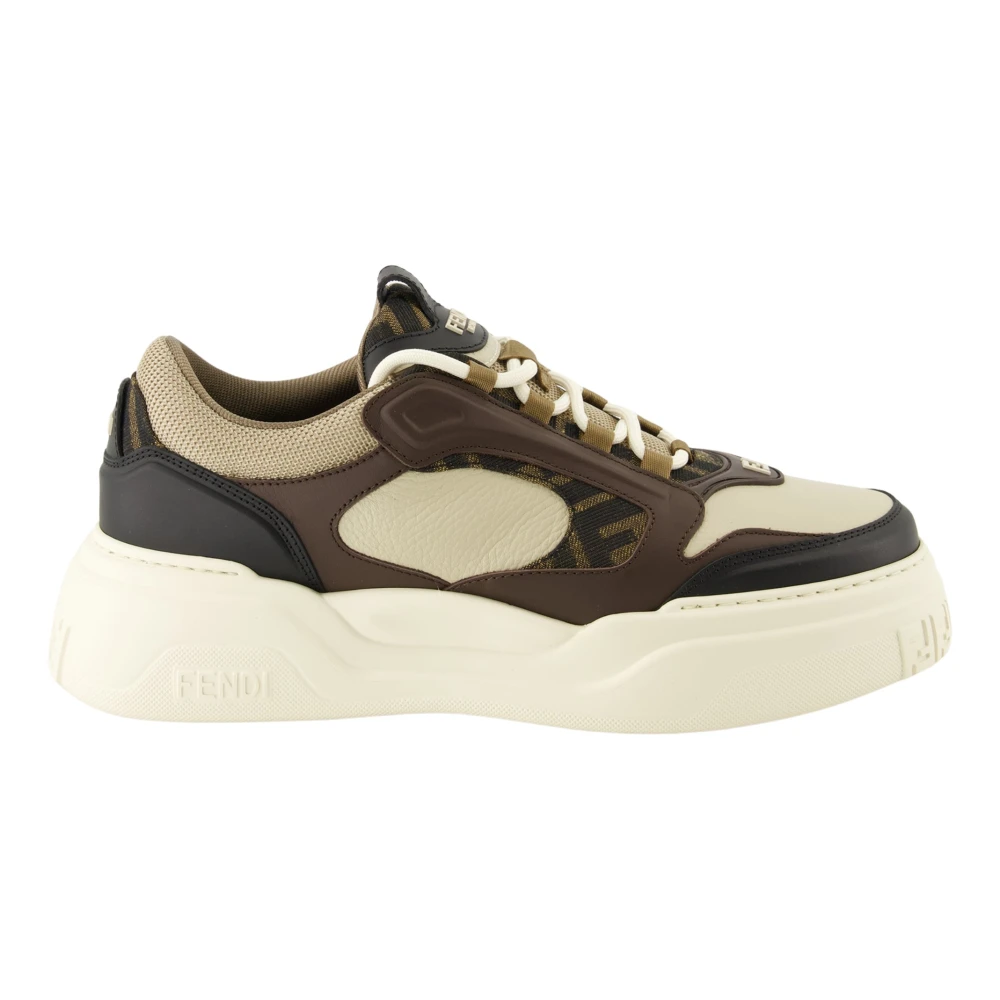 Fendi Men's Brown Sneakers, 9 Uk, Force Trainers