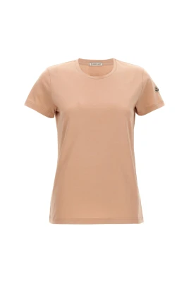 Rosa Bomull Crew Neck T-shirt