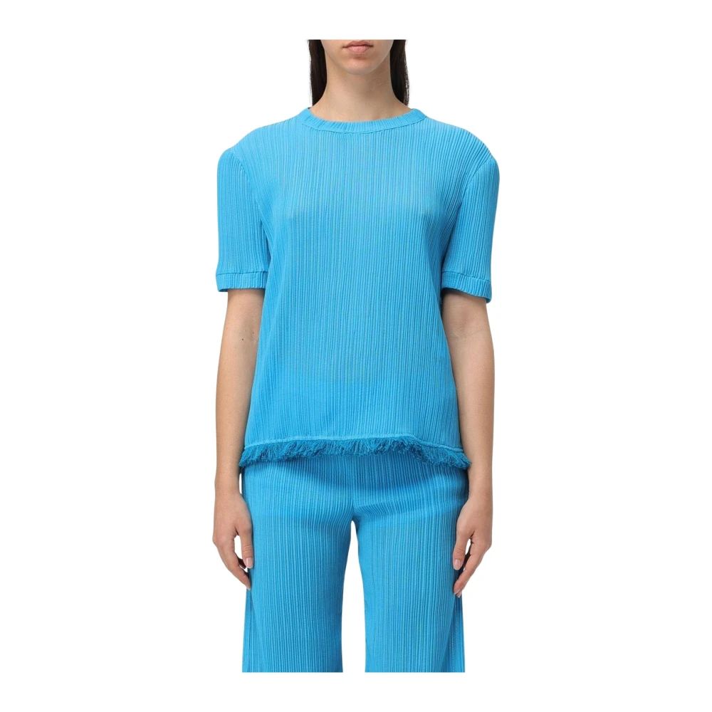 Msgm - Tops > T-Shirts - Blue - Msgm - Modalova