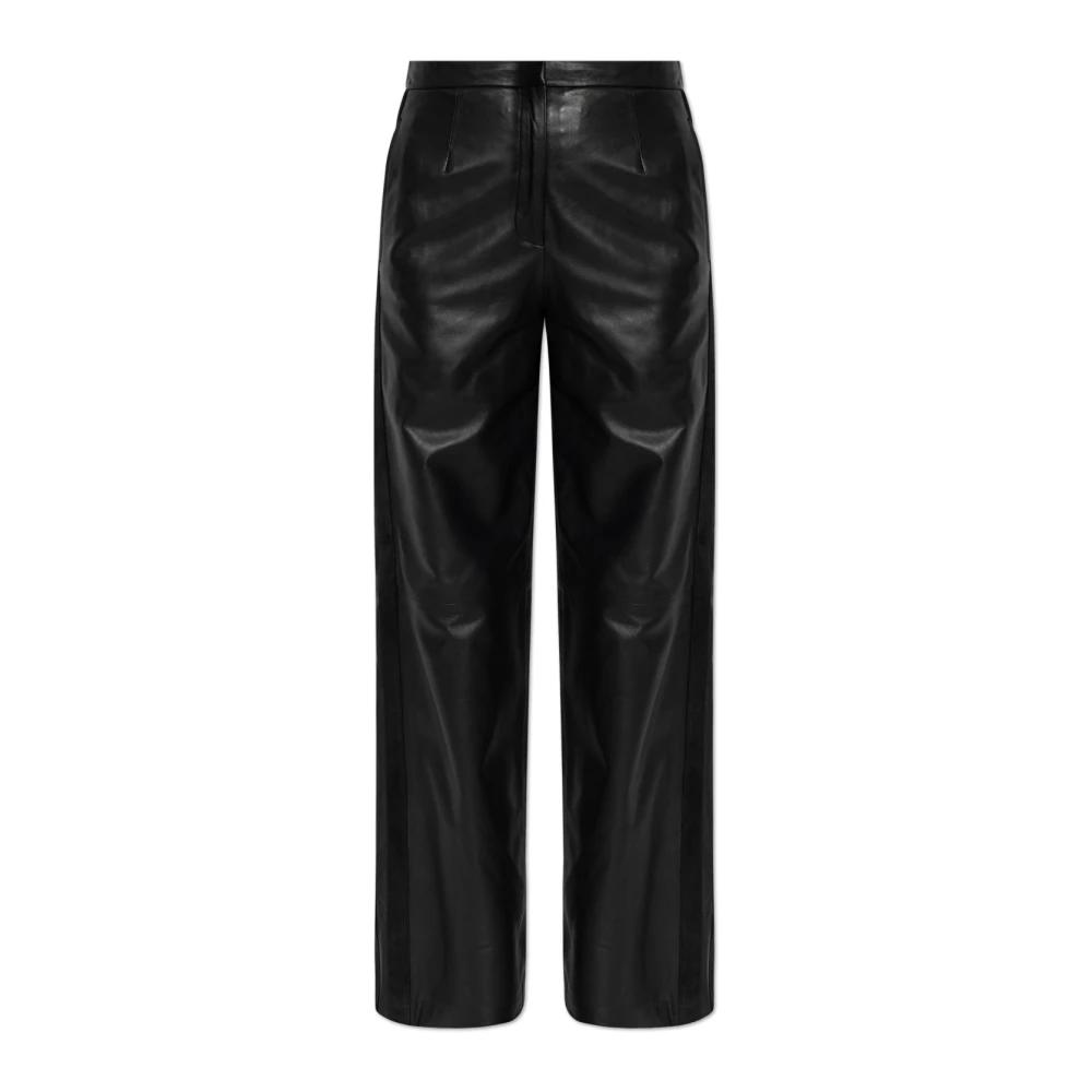 IRO Leren broek Uleth Black Dames