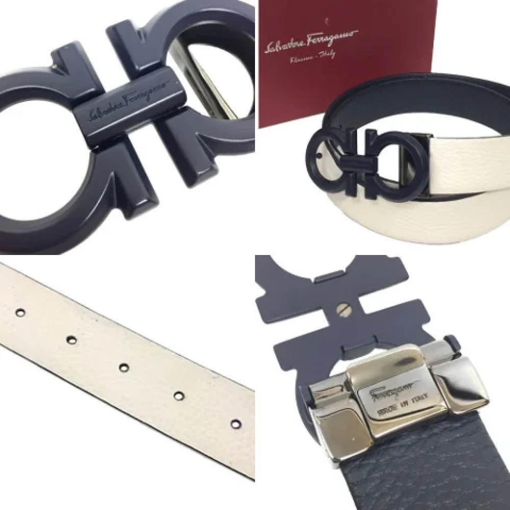 Salvatore Ferragamo Pre-owned Leather belts White Dames