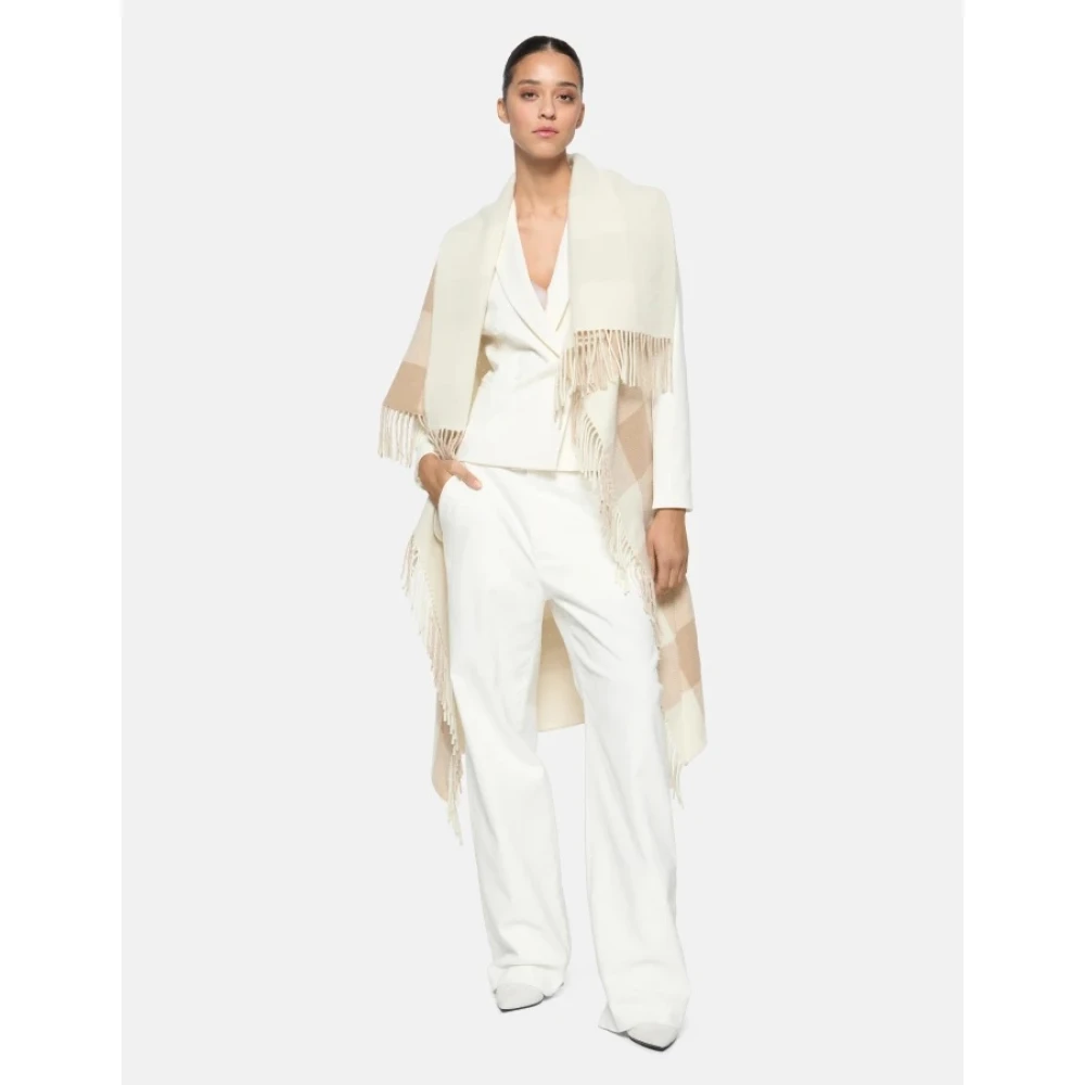 Dondup Wijde Pijp Katoen en Lyocell Broek Beige Dames