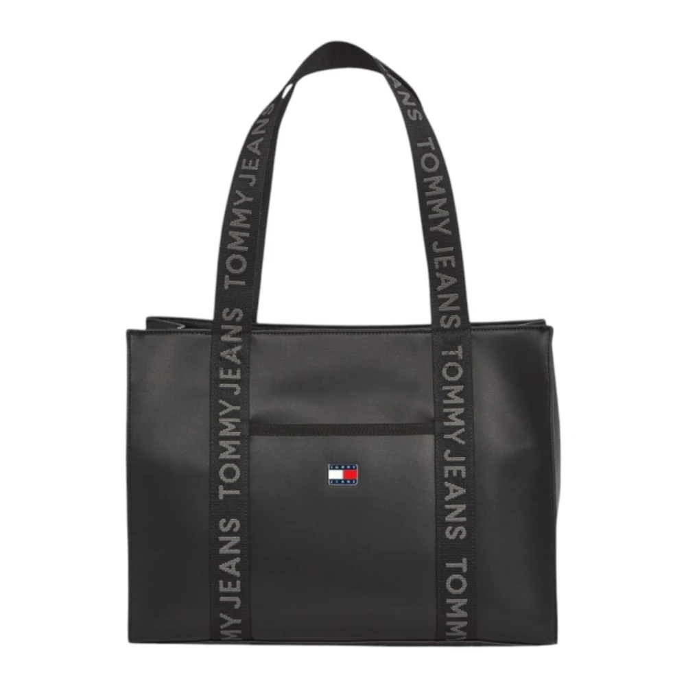 Tommy Hilfiger Zwarte handtas met ritssluiting voor dames Black Dames