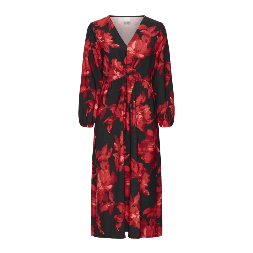 Ichi Multicolor Midi Dresses, Female, S, Maxi Dress