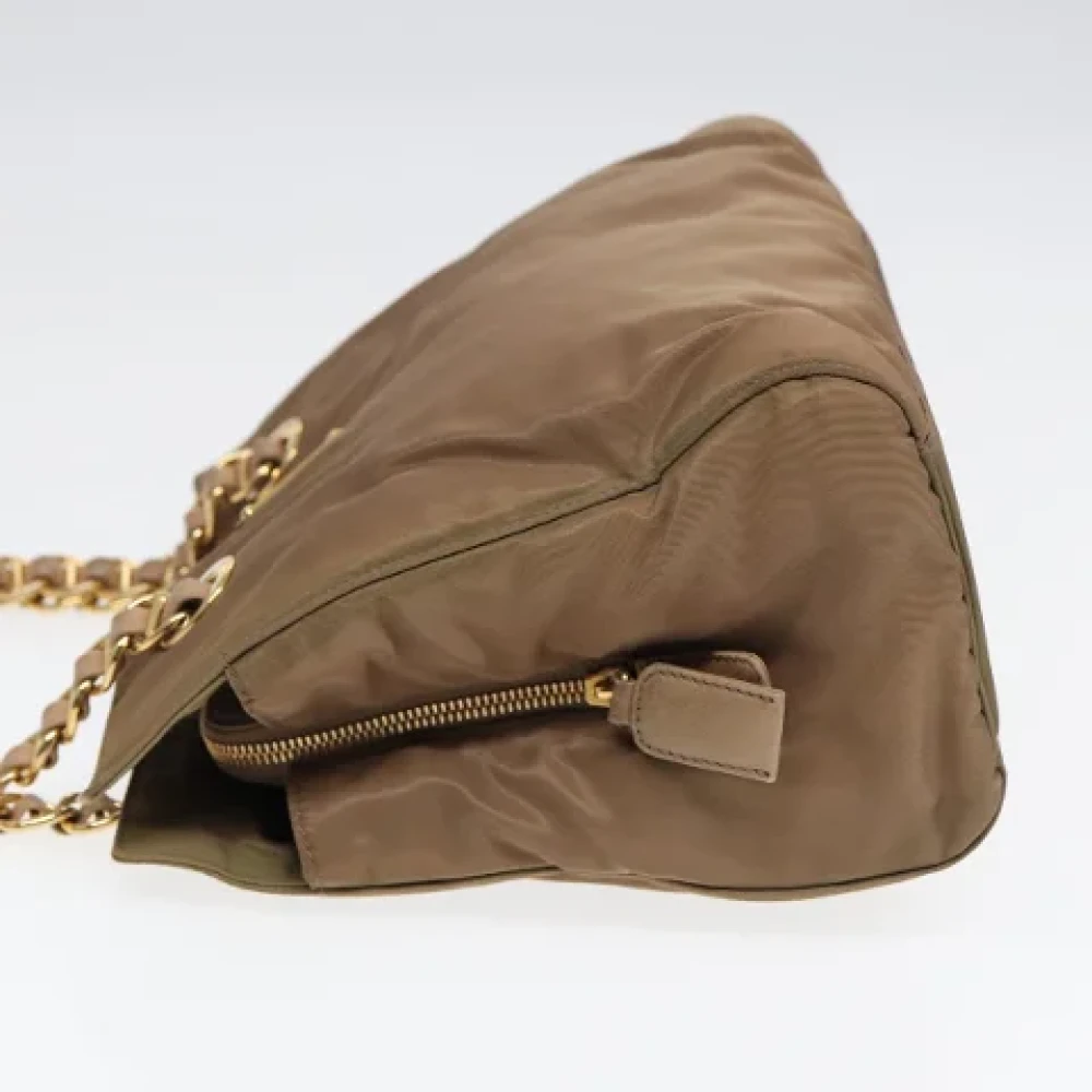 Prada Vintage Pre-owned Fabric prada-bags Beige Dames