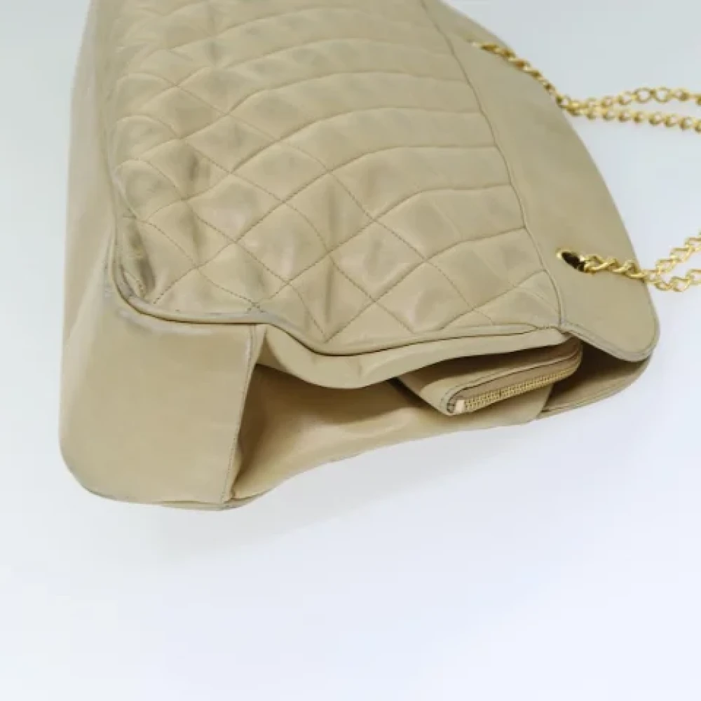 Chanel Vintage Pre-owned Leather chanel-bags Beige Dames