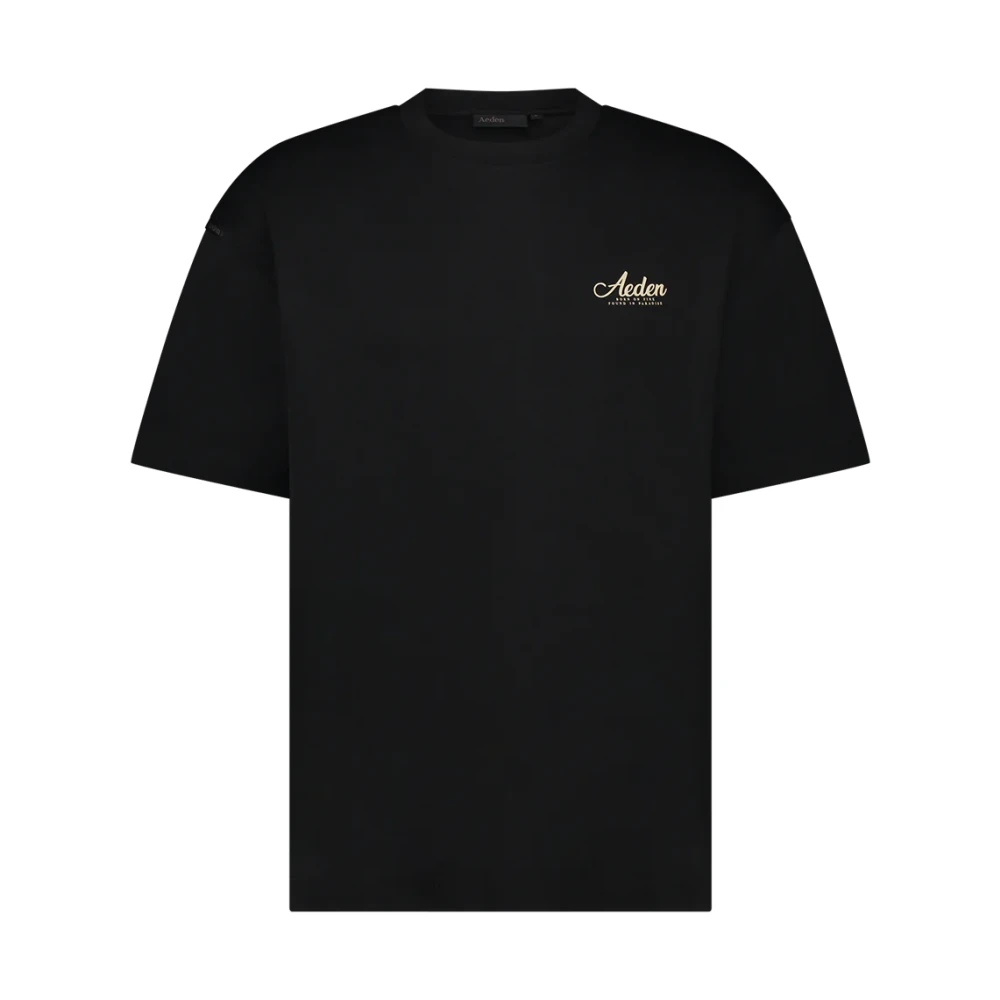 Aeden Zwart Tee Shirt Stijlvol Black Heren