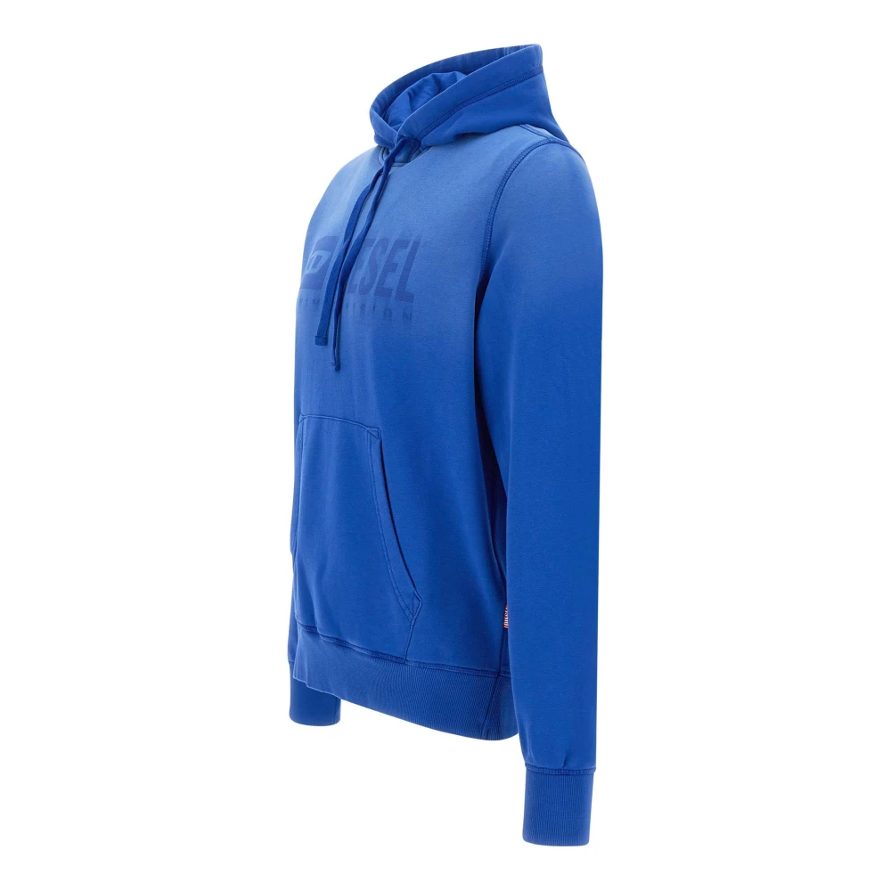 Diesel Kobaltblauwe Katoenen Sweatshirt met Capuchon Blue Heren