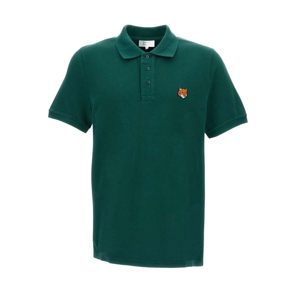 Maison Kitsuné Men's Green Polo Shirts, Xl, Polo