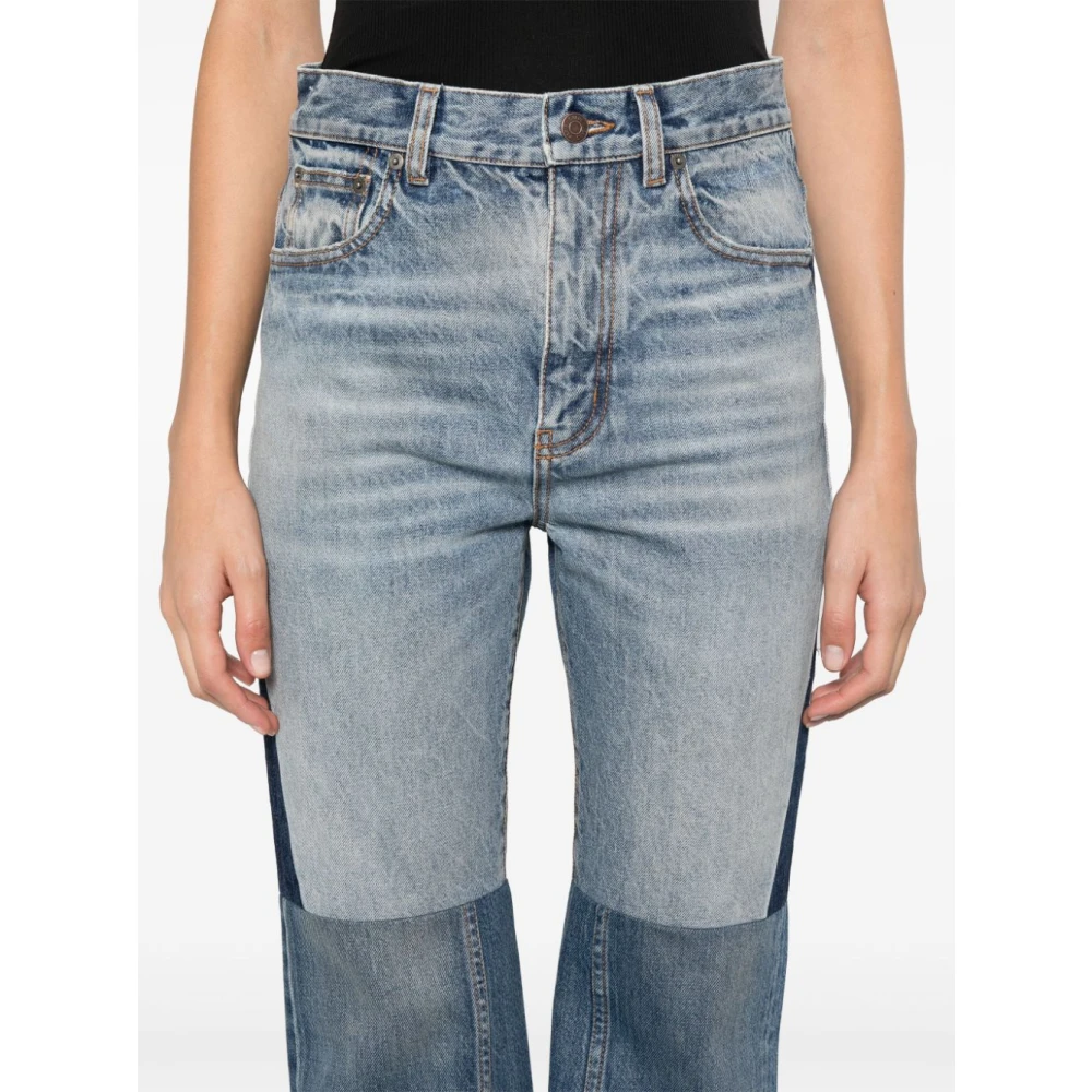 Chloé Patchwork Flare Jeans MultiColour Blue Dames