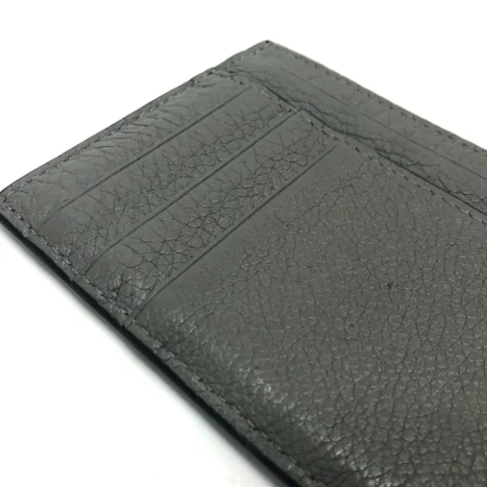 Fendi Vintage Pre-owned Leather home-office Gray Dames