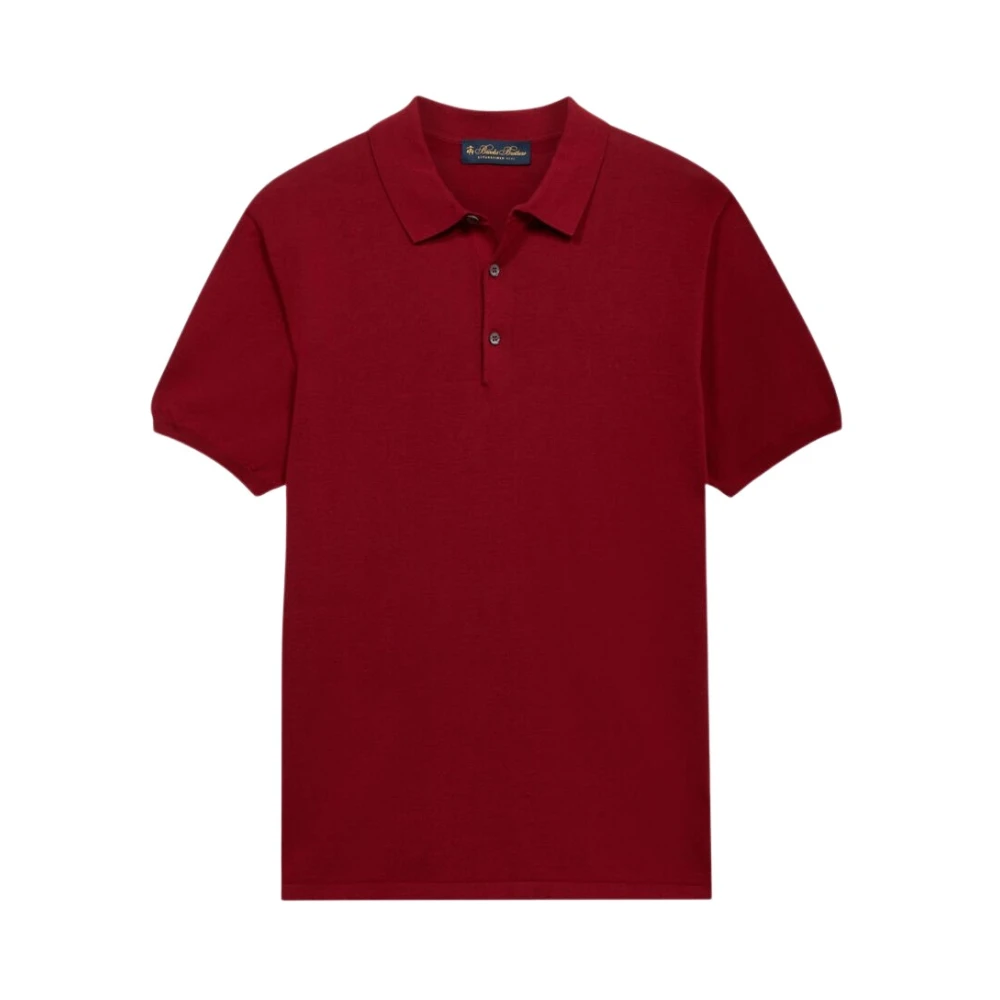 Brooks Brothers Men's Red Polo Shirts, 2XL, Mercerized Cotton Knit Polo