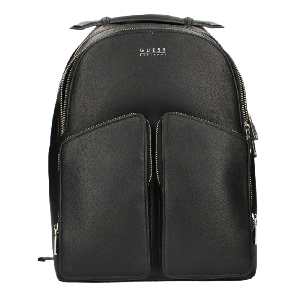 Guess Zwarte Rugzak met Ritssluiting Black Dames