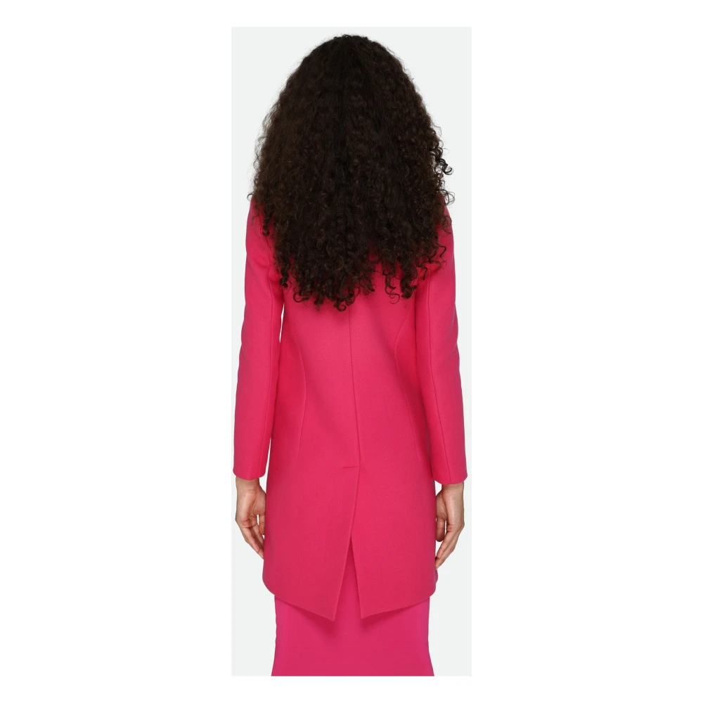 PATRIZIA PEPE Fuchsia Dubbelbreasted Jas Pink Dames