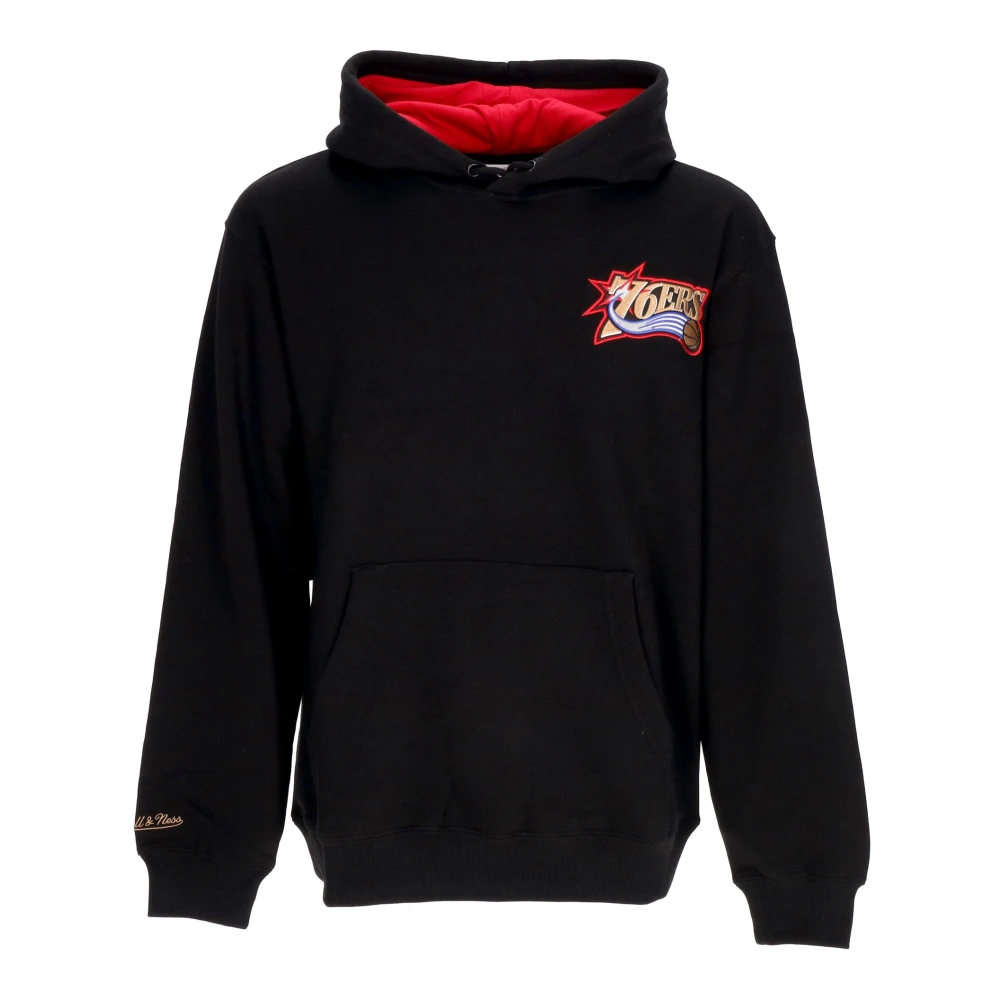 Mitchell & Ness NBA Premium Fleece Vintage Logo Hoodie Black Heren