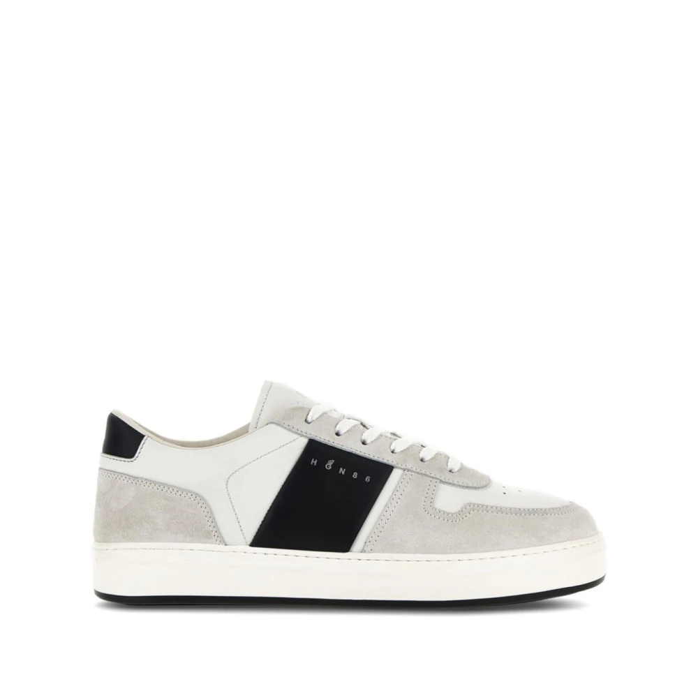 Hogan Leren Sneakers met Logo Heren Schoenen Veelkleurig Multicolor