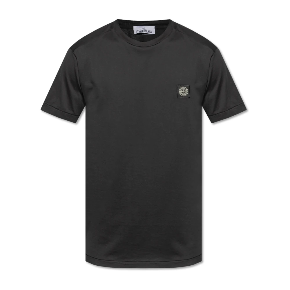 Stone Island Logo T-Shirt Black Heren