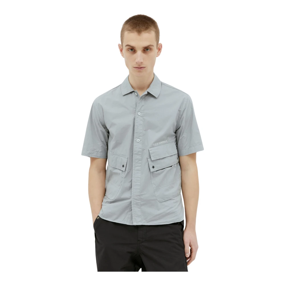 C.P. Company Short Sleeve Shirts Gray Heren