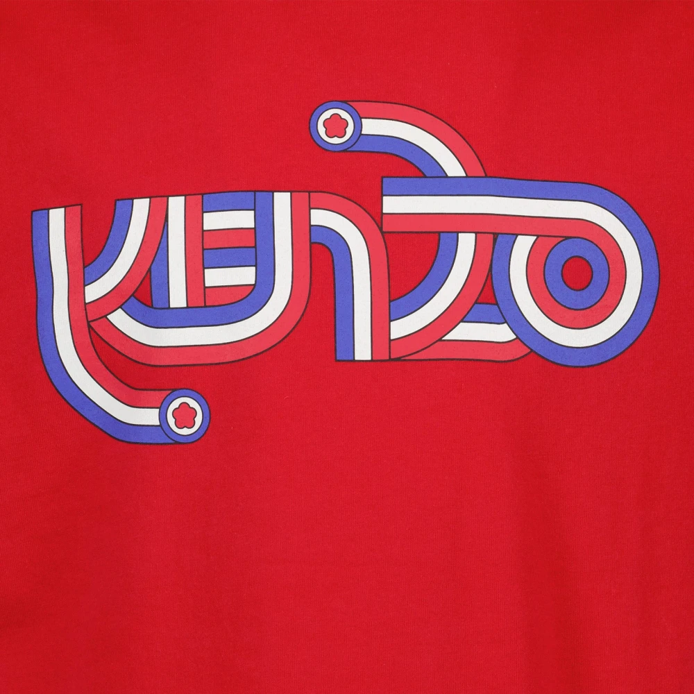 Kenzo Logo Sweatshirt Lange Mouw Ronde Hals Red Heren