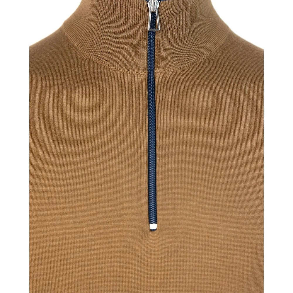 PS By Paul Smith Merino Wol Coltrui Trui Brown Heren