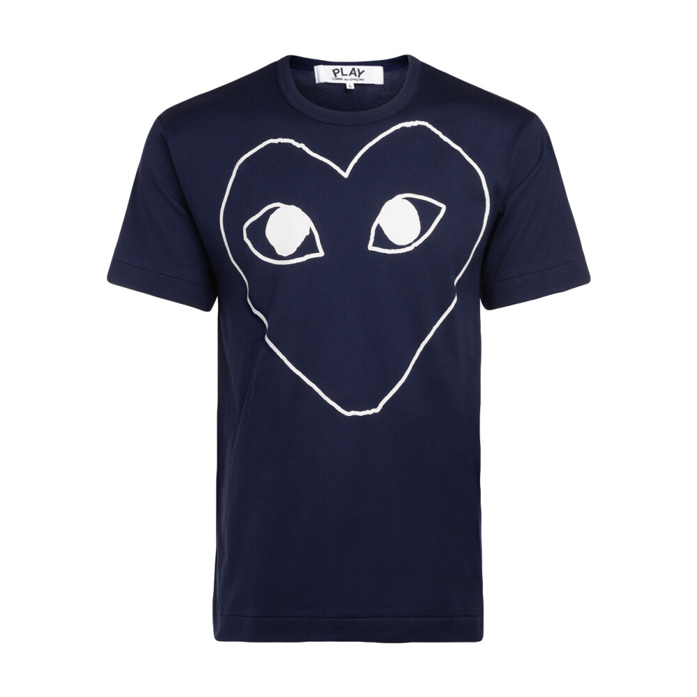 Blauw Hart T Shirt van Comme Des Gar ons PLAY Comme des Gar ons