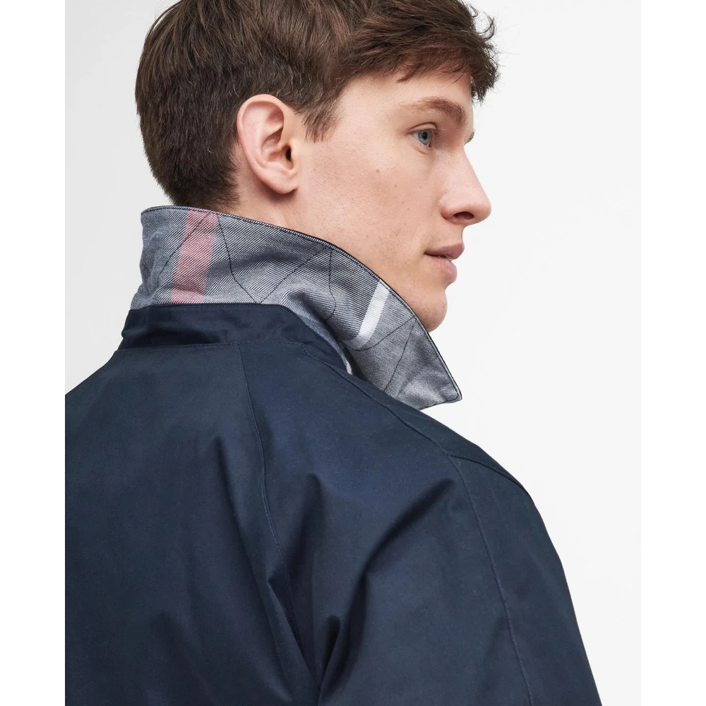 Barbour Waterdichte jas in marineblauw & blauw tartan Blue Heren