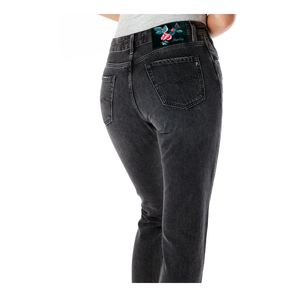 Replay Cropped Boyfriend Jeans Black Dames