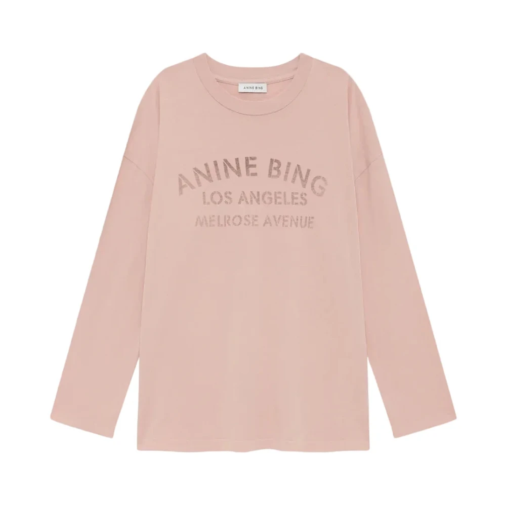 Anine Bing Women's Pink Long Sleeve T-Shirts, Xs, Ivan Bluse