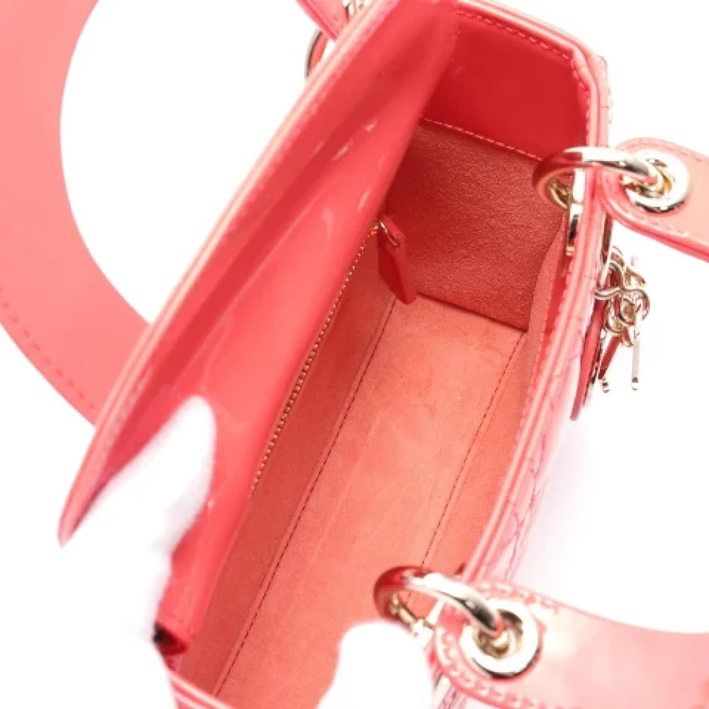 Dior Vintage Pre-owned Leather handbags Red Dames