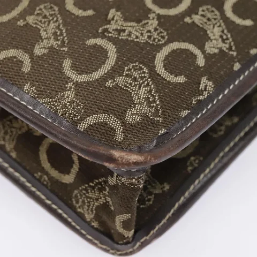 Celine Vintage Pre-owned Canvas clutches Brown Dames