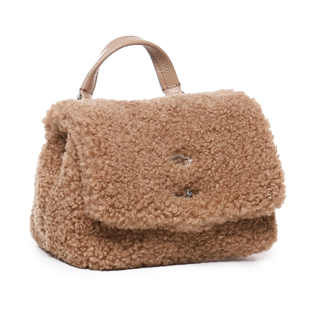 Zanellato Teddy Effect Schoudertas Beige Dames