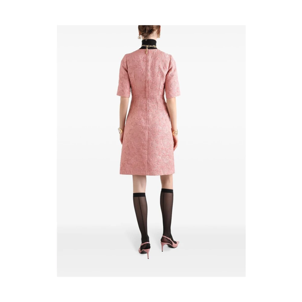 Dolce & Gabbana Roze Elegant Jurk Pink Dames