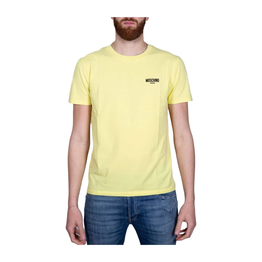 Gul Basic Herre T-skjorte med Logo Print