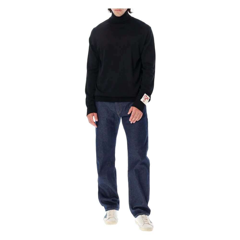 Golden Goose Stijlvolle Merino High Neck Sweater Black Heren