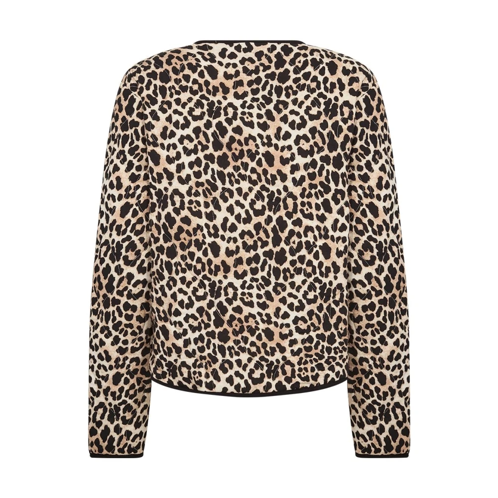Soyaconcept Luipaardprint Jas met Zwarte Details Brown Dames