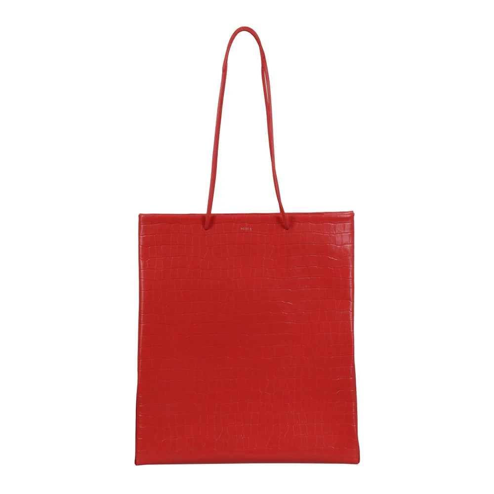 Medea Women's Red Shopping Bags, One Size, Croc Shopper Tote Bag