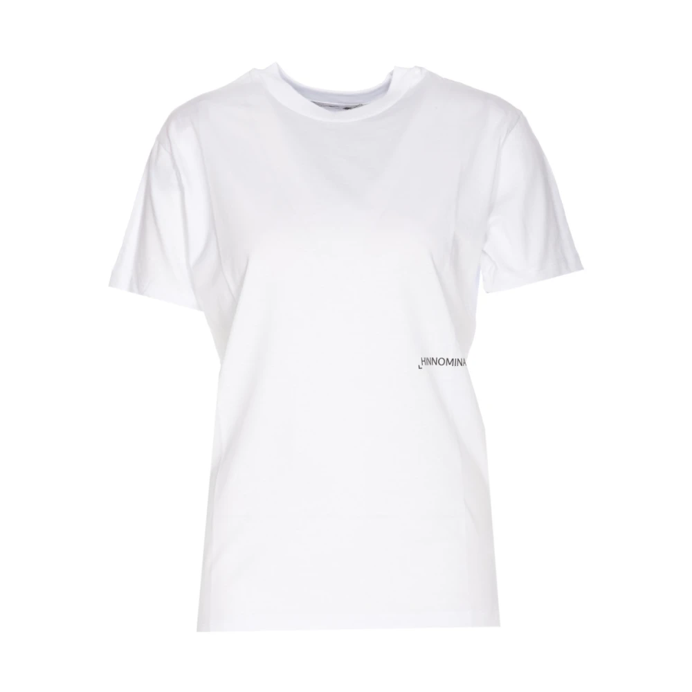 Hinnominate Wit Jersey T-shirt met Voorkant Print White Dames
