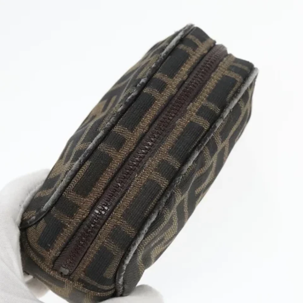 Fendi Vintage Pre-owned Canvas pouches Brown Dames