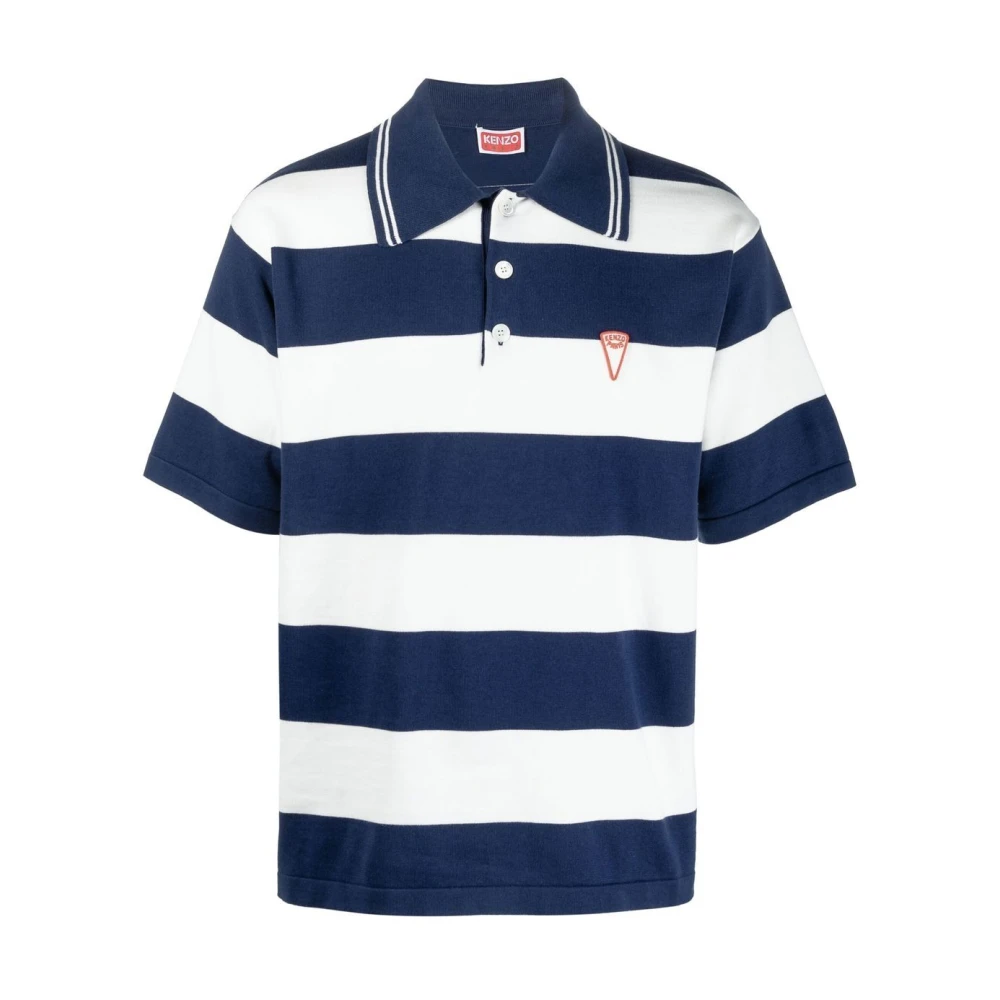 Kenzo Men's Multicolor Polo Shirts, S, Striped Polo Shirt