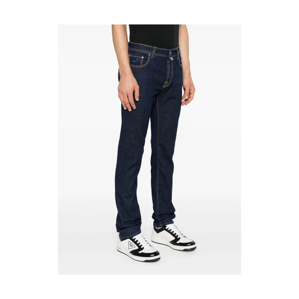 Jacob Cohën Donkerblauwe Slim Fit Denim Jeans Blue Heren