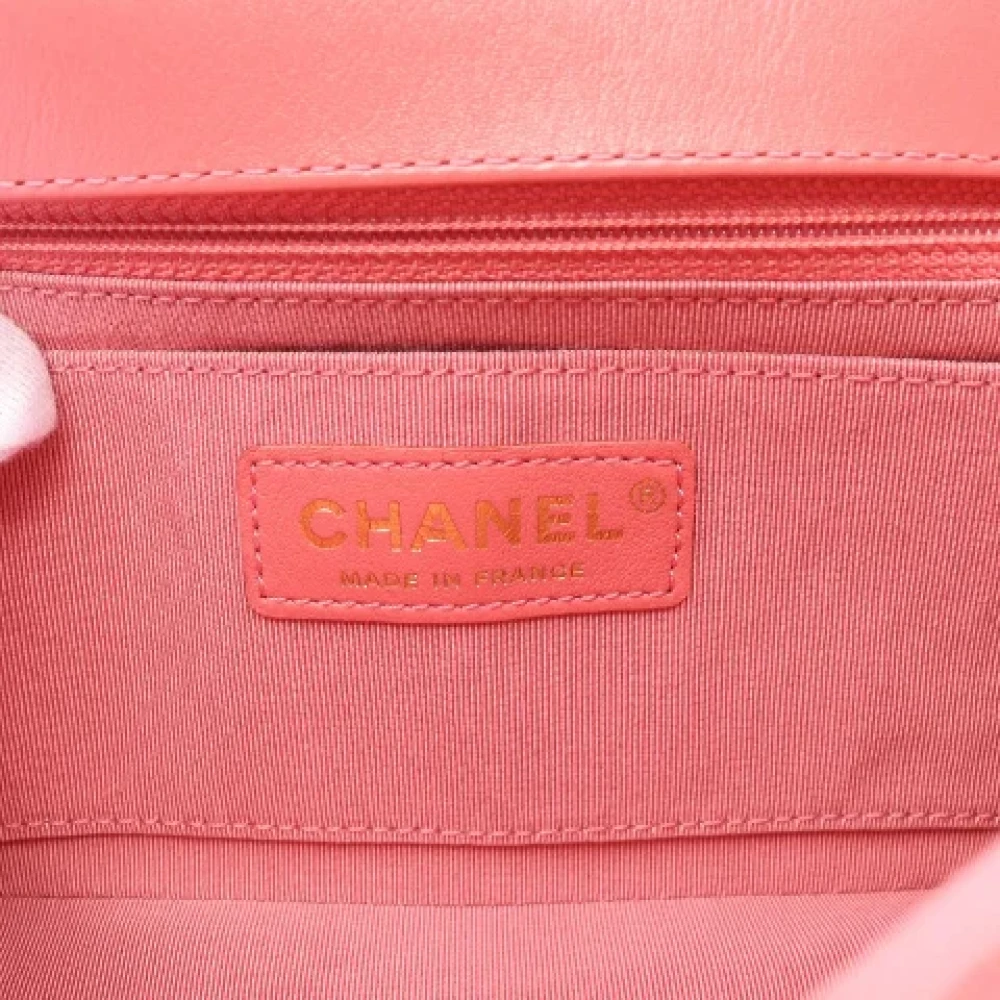 Chanel Vintage Pre-owned Leather chanel-bags Pink Dames