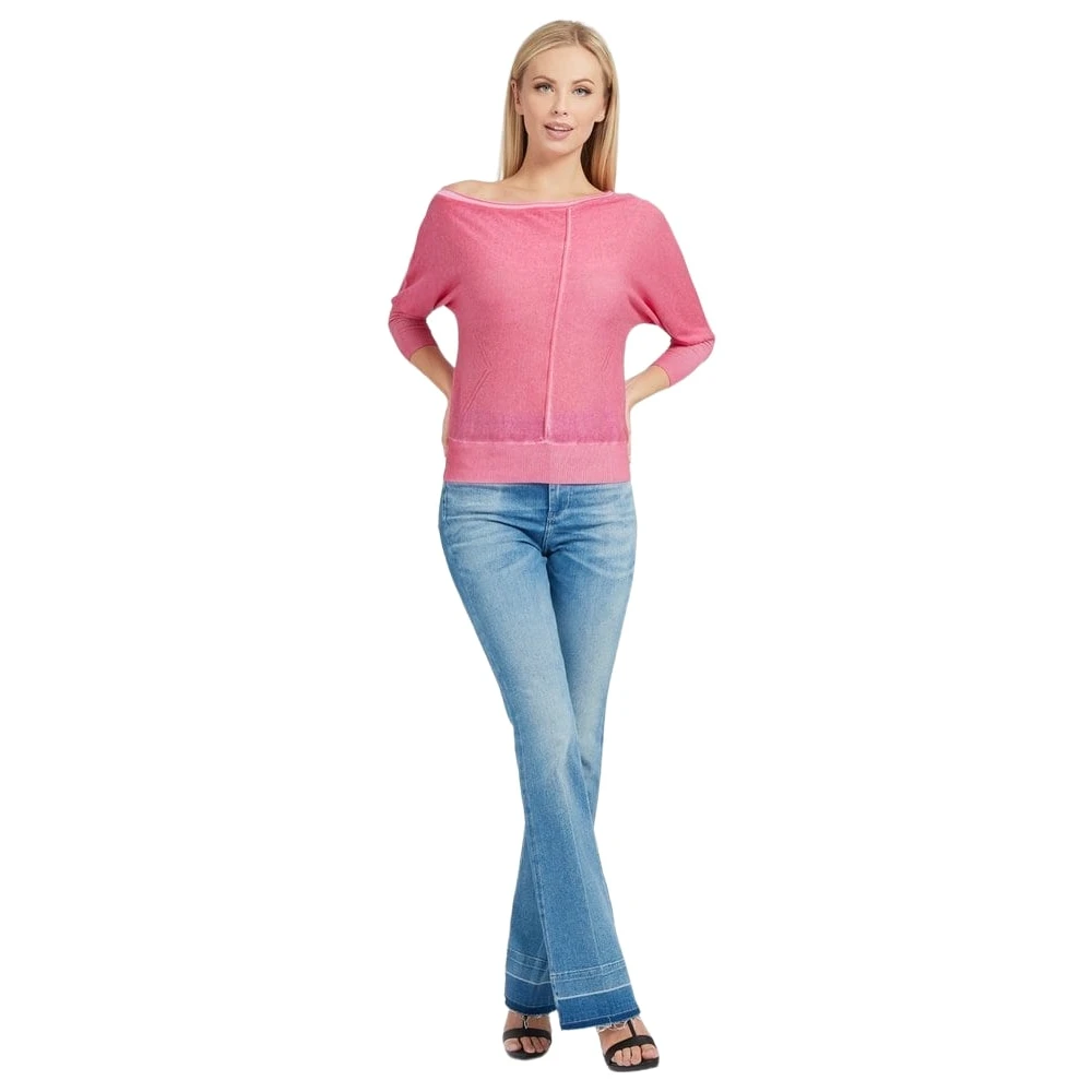 Guess Bootnek Trui Pink Dames