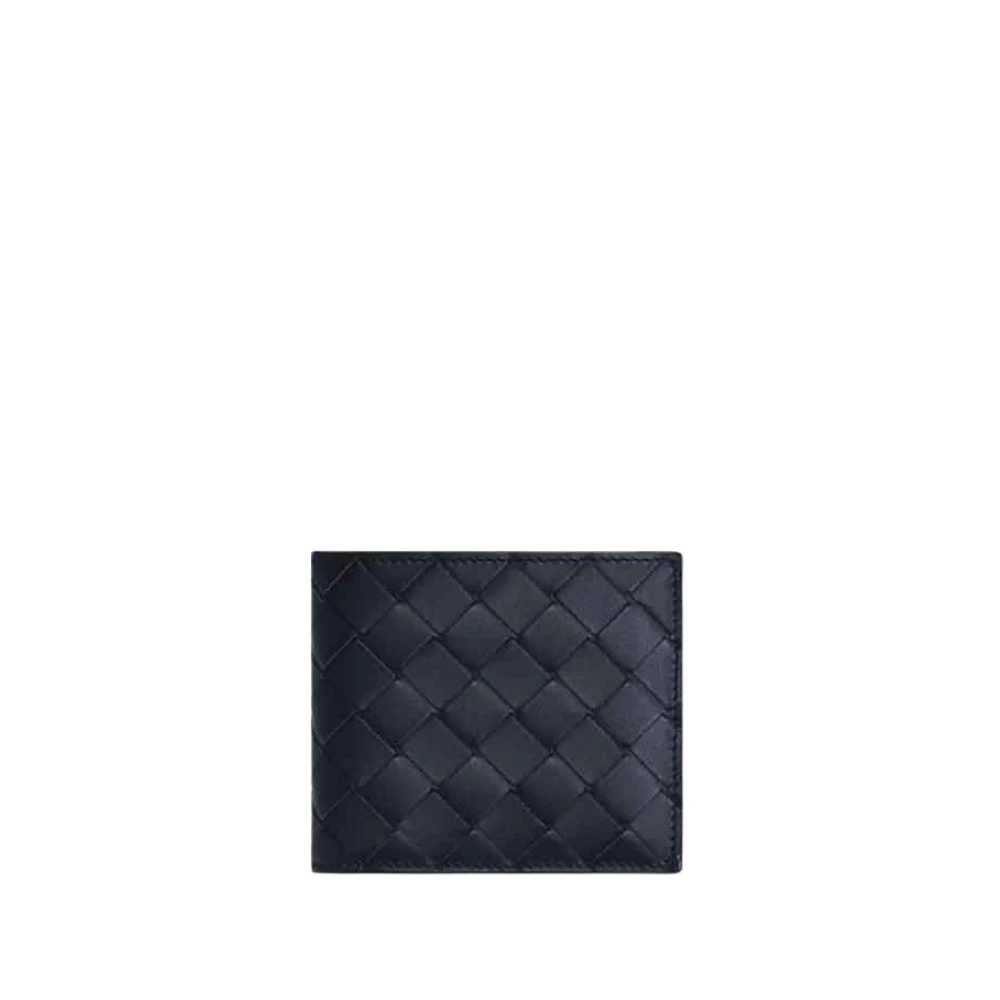Bottega Veneta Zwart Zilveren Portemonnee Black Heren