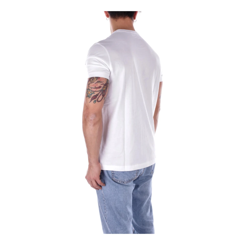 Fay Wit Logo Front T-shirts en Polo's White Heren